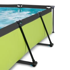 Exit - Piscina Lime verde 220 x 150 x 65 cm con filtro y toldo negro