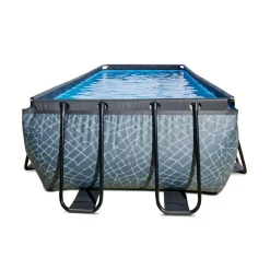 Exit - Piscina Stone gris 540 x 250 x 122 cm con filtro de arena