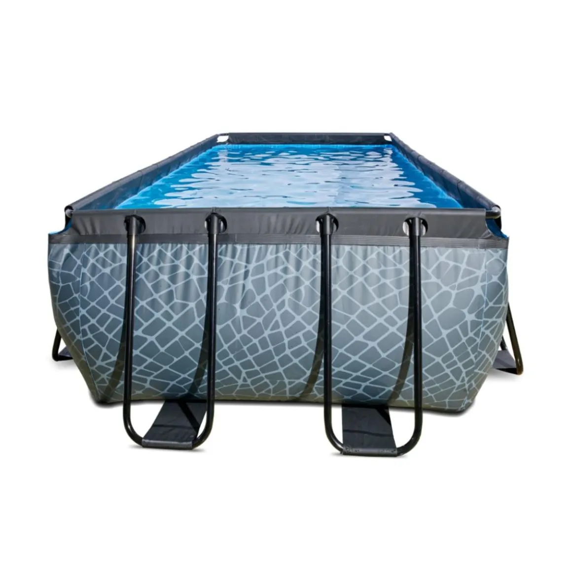 Exit - Piscina Stone gris 400 x 200 x 122 cm con filtro de arena
