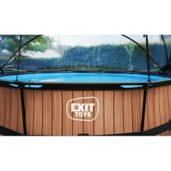 EXIT - Piscina Stone redonda 360 cm con cúpula y bomba de filtro