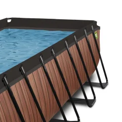Exit - Piscina Wood efecto madera 540 x 250 x 100 cm con filtro de arena