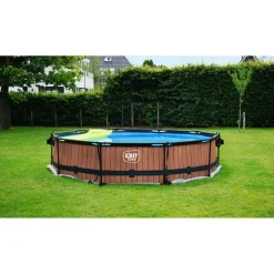 Exit - Protector de suelo gris 540 x 250 cm para piscina
