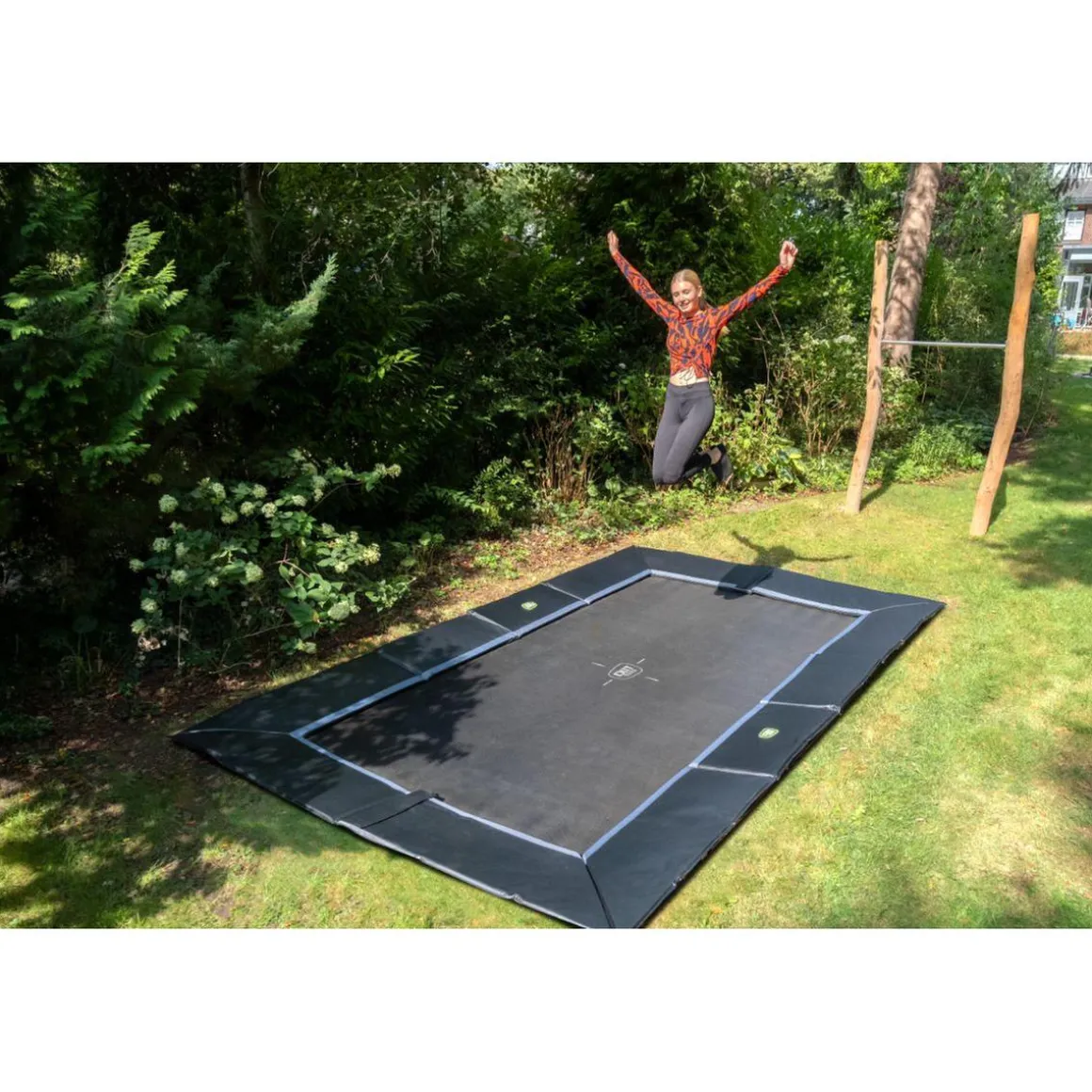 Exit - Trampolín deportivo de suelo Dynamic 275 x 458 negro
