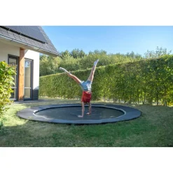 Exit - Trampolín deportivo de suelo Dynamic 366 cm negro