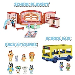 Famosa - Bluey - Pack 4 Figuras articuladas de personajes de Serie de Dibujos Animados ㅤ