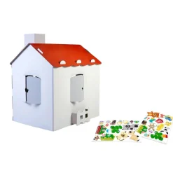 Feber - Casita de cartón con pegatinas