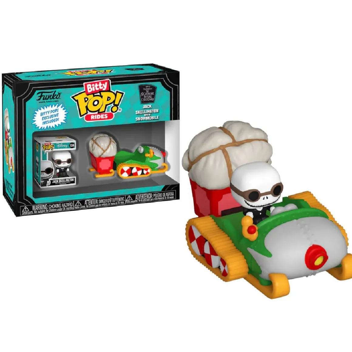 Funko Bitty Pop! Rides - Pesadilla antes de Navidad - Jack Skellington con trineo Snowmovile