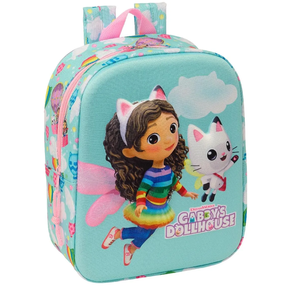 Gabby's Dollhouse - Mochila Guardería 3D con bolsillo red