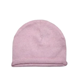 Gorrito rosa en punto de algodón y lana