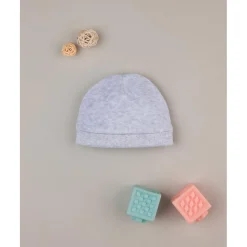 Gorro de chenilla gris claro