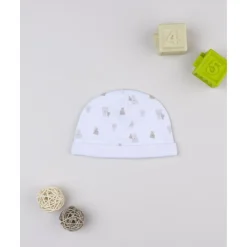 Gorro de recién nacido con estampado de ositos