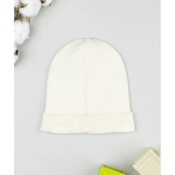 Gorro niña blanco de canalé con Minnie