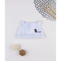 Gorro niño gris con perrito