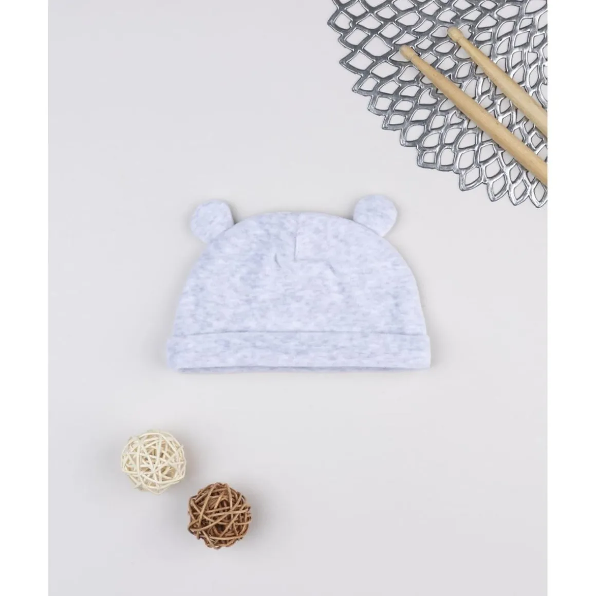 Gorro niño gris con perrito