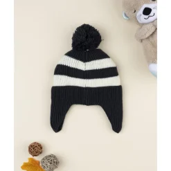 Gorro peruano niño blanco/azul "oso"