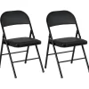 Homcom - 2 sillas plegables Negro