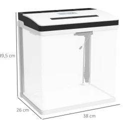 Homcom - Acuario 28L con filtro e iluminación