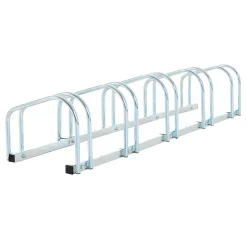 Homcom - Aparcamiento para 5 bicicletas Plata