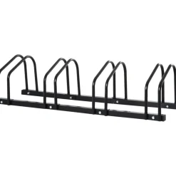 Homcom - Aparcamiento para 4 bicicletas Negro