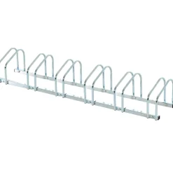 Homcom - Aparcamiento para 6 bicicletas Plata