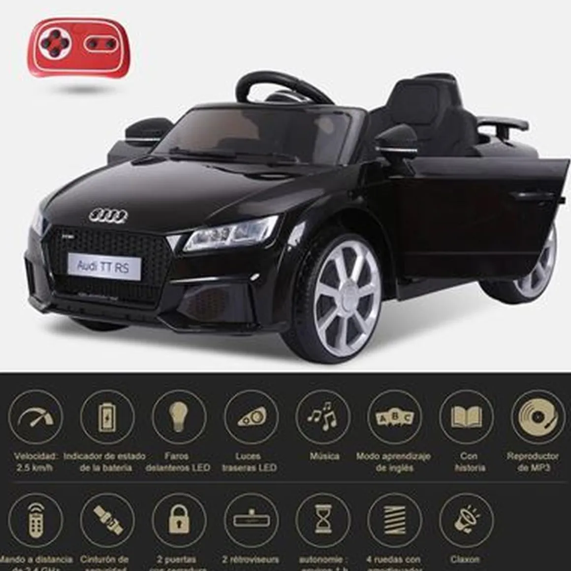 Homcom - Audi TT eléctrico negro