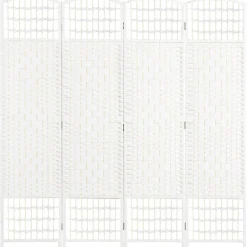 Homcom - Biombo de cuerda de papel 4 paneles
