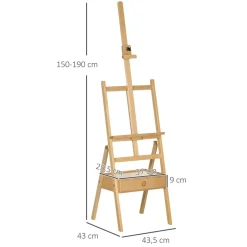 Homcom - Caballete de pintura