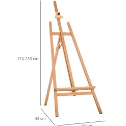 Homcom - Caballete de pintura de madera