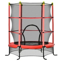 Homcom - Cama elástica Ø110 cm Rojo