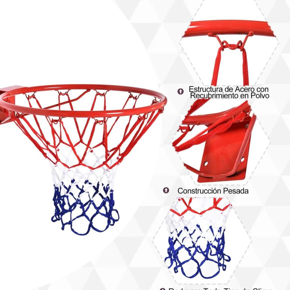 Homcom - Canasta de baloncesto para colgar Ø46