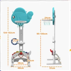 Homcom - Canasta infantil baloncesto para interior