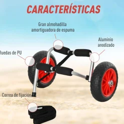 Homcom - Carro de transporte Kayak