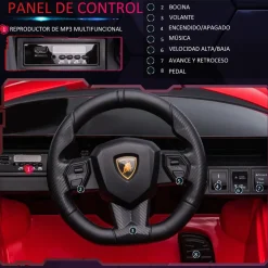 Homcom - Coche de batería Lamborghini con mando a distancia