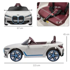 Homcom - Coche elécrico BMW i4 Blanco