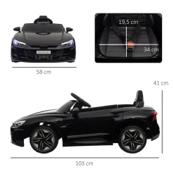 Homcom - Coche eléctrico Audi RS e-tron GT negro