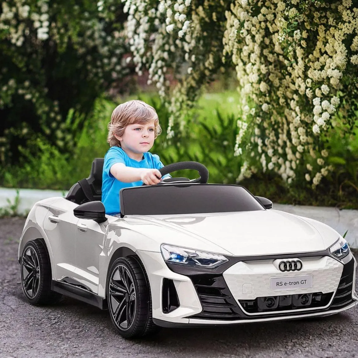 Homcom - Coche eléctrico Audi RS e-tron GT blanco