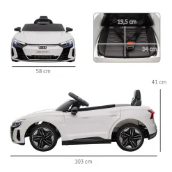 Homcom - Coche eléctrico Audi RS e-tron GT blanco