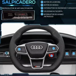Homcom - Coche eléctrico Audi RS e-tron GT blanco