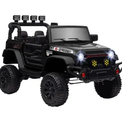 Homcom - Coche eléctrico batería 12 V con mando a distancia Negro
