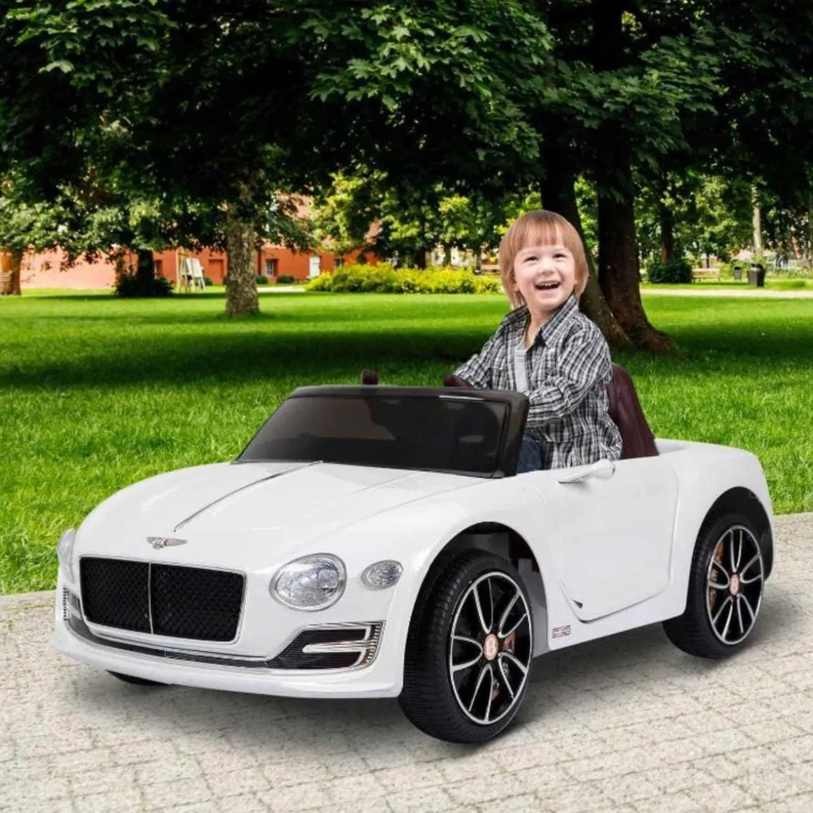 Homcom - Coche Eléctrico Bentley GT Blanco con control remoto