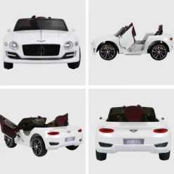 Homcom - Coche Eléctrico Bentley GT Blanco con control remoto