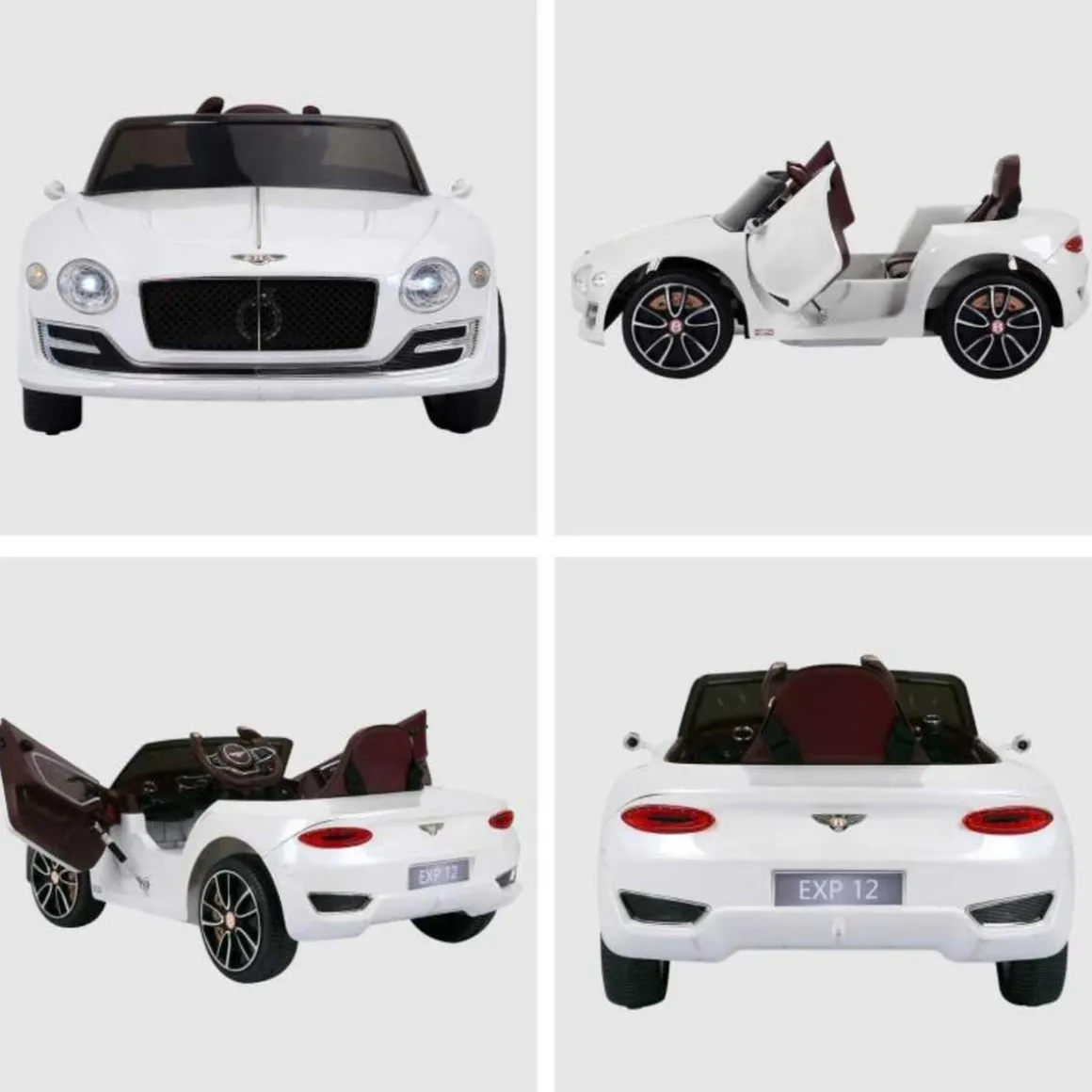 Homcom - Coche Eléctrico Bentley GT Blanco con control remoto