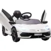 Homcom - Coche eléctrico Lamborghini Aventador Blanco 12 V