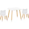 Homcom - Conjunto Mesa + 2 Sillas infantiles Madera