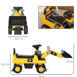 Homcom - Correpasillos Excavadora