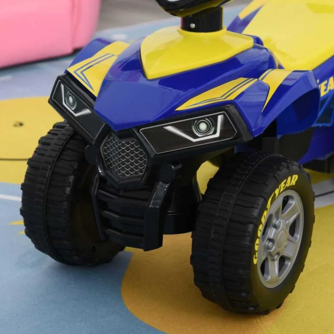 Homcom - Correpasillos Quad Cuatrimoto GOODYEAR Azul HomCom