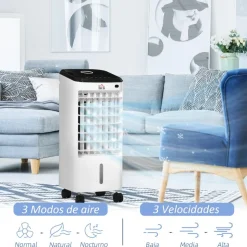Homcom - Enfriador de Aire Portátil 3,5L