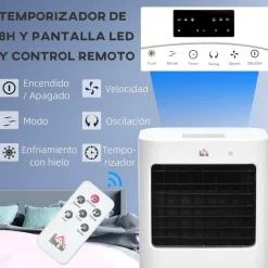 Homcom - Enfriador de Aire Portátil 15L