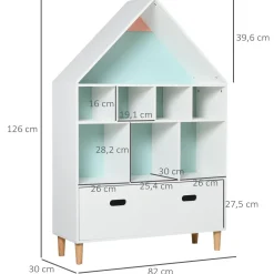 Homcom - Estantería de madera
