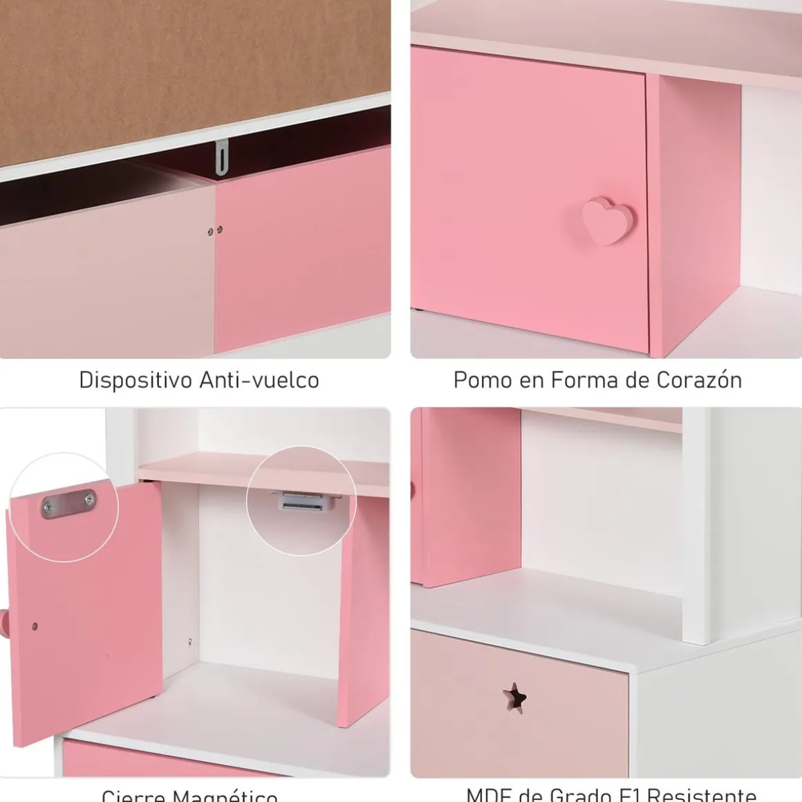 Homcom - Estantería de madera infantil